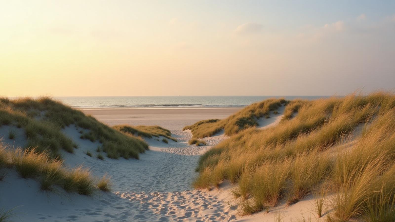 Strandovergang door de duinen van Vlieland